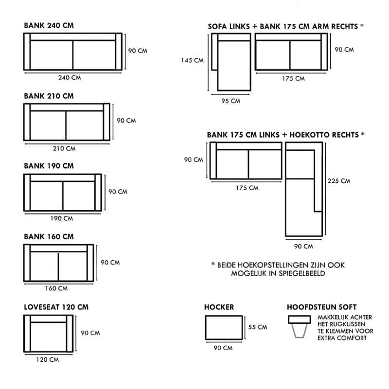 Girona sofa Oregon collection Global Furniture Woonwinkel