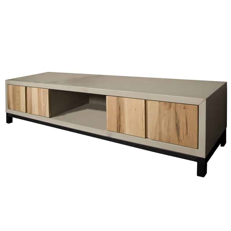 bedelaar anders Verschrikking Max Tv meubel Massief eiken met betonlook | Global Furniture