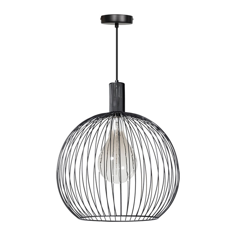 Wire hanglamp zwart draad metaal | Furniture Woonwinkel