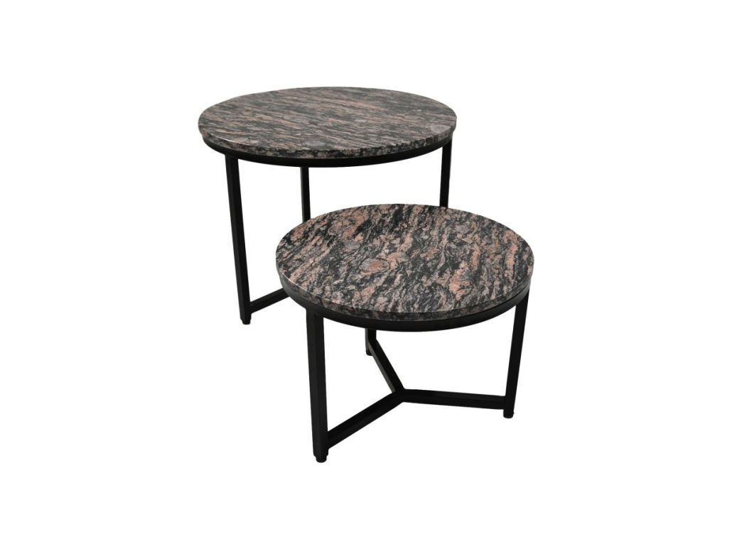 21+ Black Marble Coffee Table Round